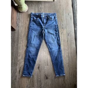 American Eagle High Rise Jegging Jeans Womens 12 Short Blue Denim Stretch Casual